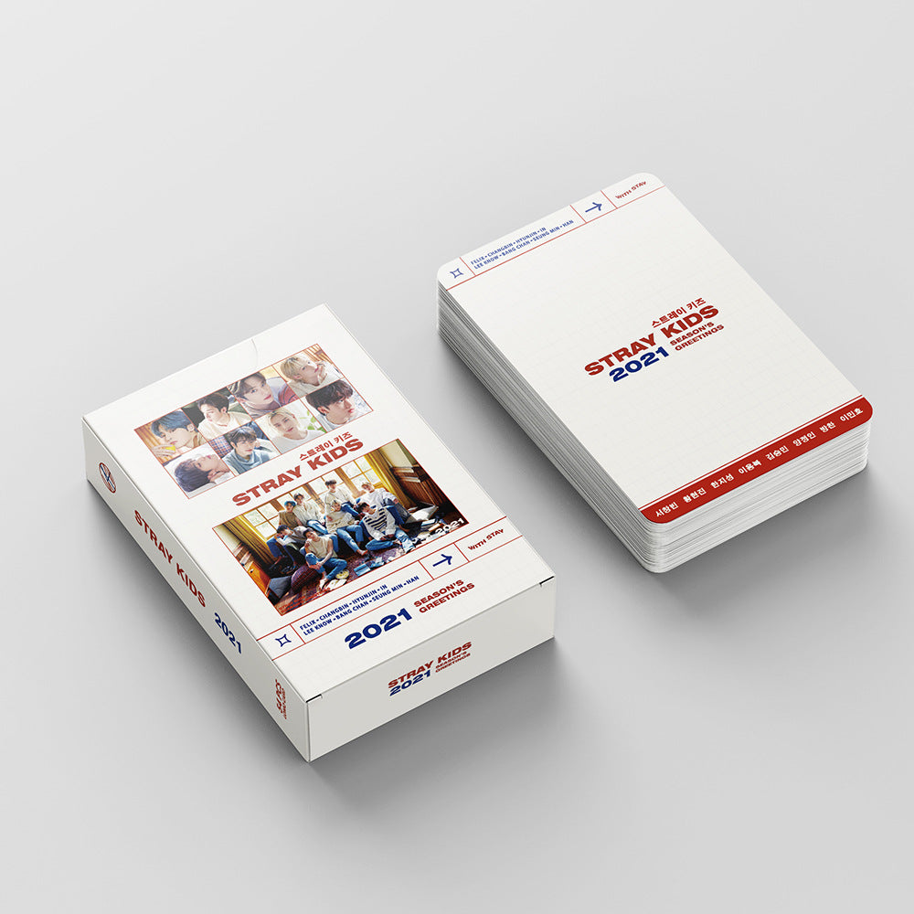 54pcs Kpop Stray kids LOMO Cards UNLOCK New photo album 2021 SEASON GREETING FELIX HYUNJIN BANG CHAN Straykids k-pop photocards