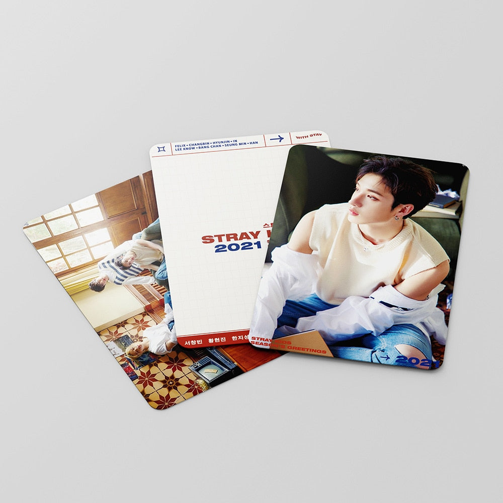 54pcs Kpop Stray kids LOMO Cards UNLOCK New photo album 2021 SEASON GREETING FELIX HYUNJIN BANG CHAN Straykids k-pop photocards