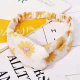 Women's Forest Flower Elastic Cross Hairband