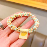 Candy Color Twist Weave Head Rope Fruit Cloth Label