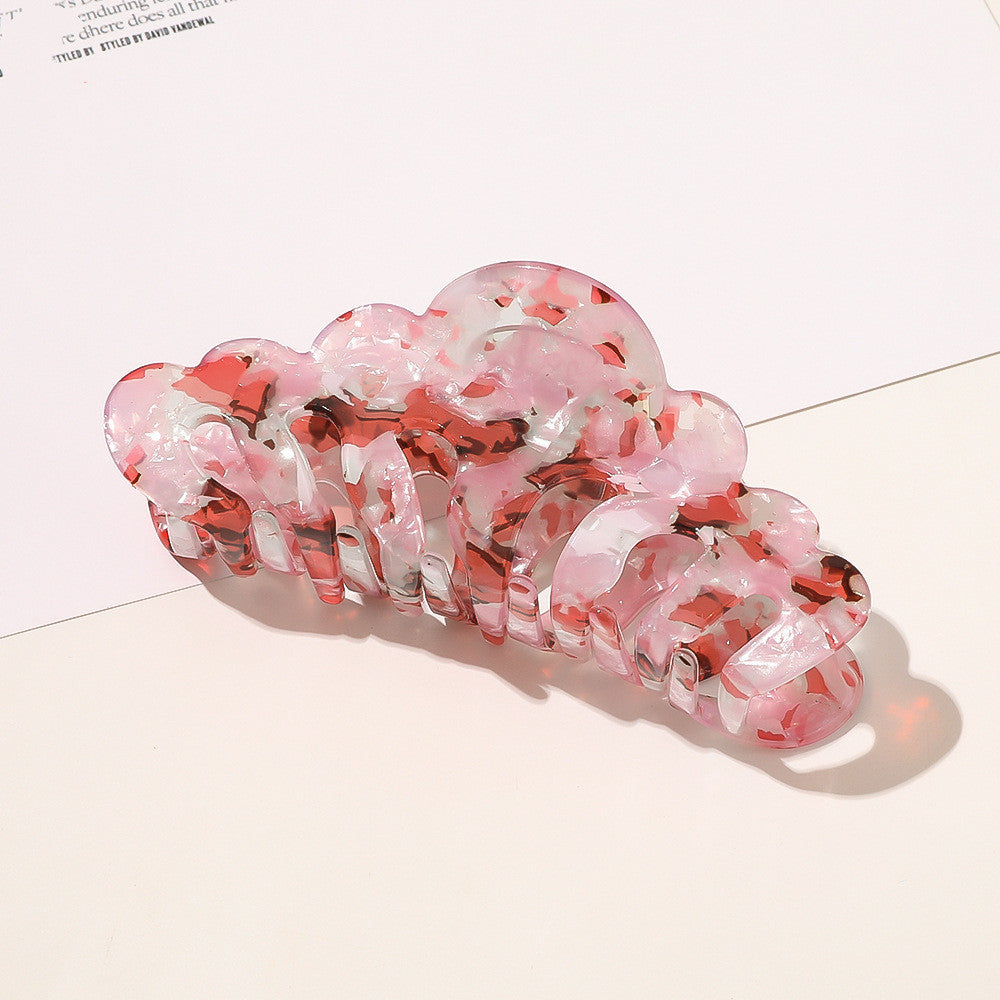 SmallMarble Ponytail Hair Card Acrylic Plate Hair Clip Hair Accessories
