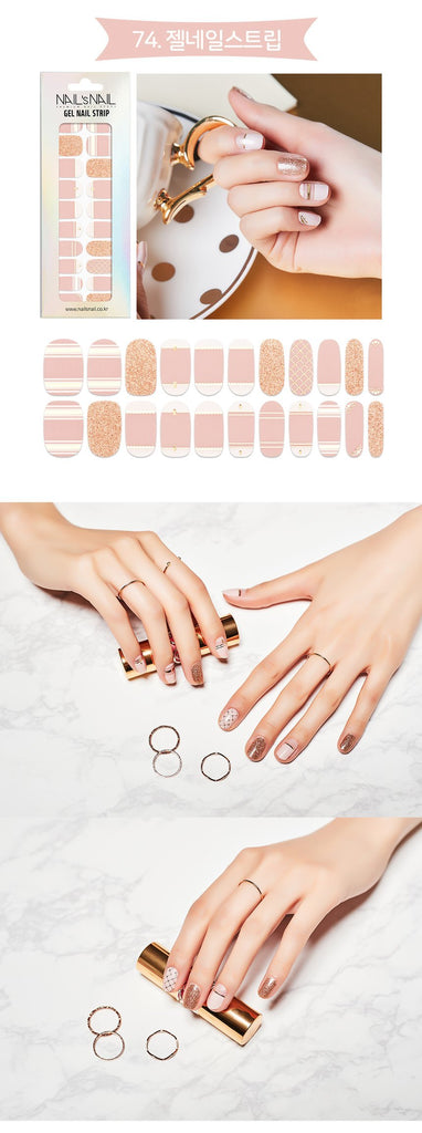 [Nails nail] Nails Nail Gel nail strip nail sticker self-nail No. 74