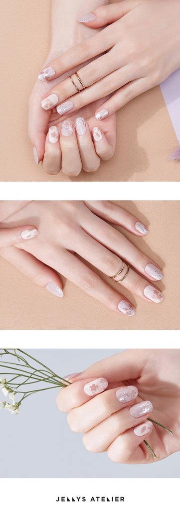 "Gelato Rie" N10 Warm Flower Gel nail sticker