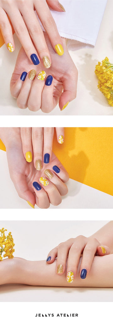 "Gelato Rie" T06 Yellow Flower Gel nail sticker