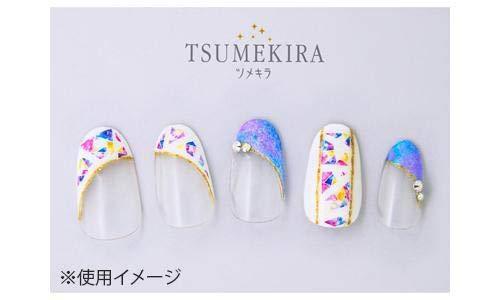 TSUMEKIRA (Tsumekira) one nail seal stained glass white NN-STG-101 multi-color