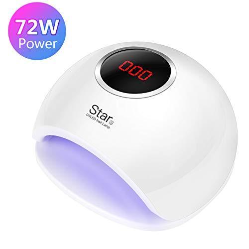 Findbetter UV light resin 72W Nail Dryer UV LED nail light overheating protection limbs dual curing UV light timer can be set fast-curing automatic sensor