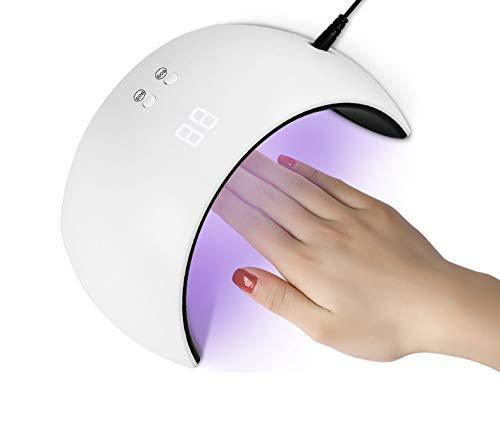 LaintranLED Nail Dryer UV light 27W high power LED curing light automatic sensor fast-curing gel nail light (white)