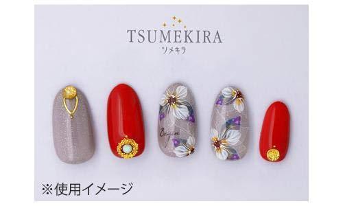 TSUMEKIRA (Tsumekira) nail seal Hanako produced 3 Chiffon fiore NN-HNK-103 1 sheet multi-color