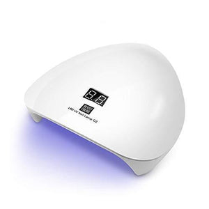 LED Nail Dryer UV light 45W high power LED curing light automatic sensor 15LED high-speed curing 2019 the latest version gel nail light UV and LED double Light Gel nail (White)