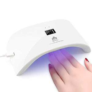 UV LED Nail Dryer human sensor 12LED UV light 36W 180 degrees irradiation Laintran UV and LED double light gel nails for white (36W)