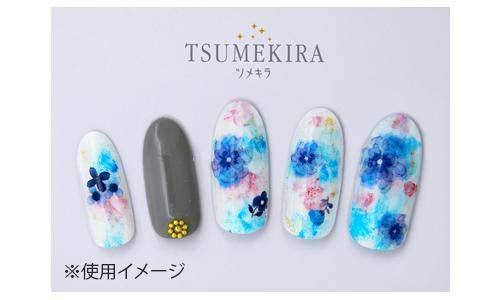 TSUMEKIRA (Tsumekira) nail seal indigo blue flowers NN-IBF-101 blue one