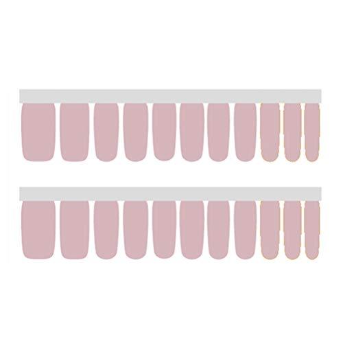 [Ziv-Nat] 20-piece stick only manicure nail seal Nail sticker pink plain nail wrap nail accessories women Ladies gifts gift