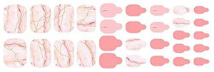 ZINIPIN FA146 30 pieces Foot Gel Nail seal (pink marble)