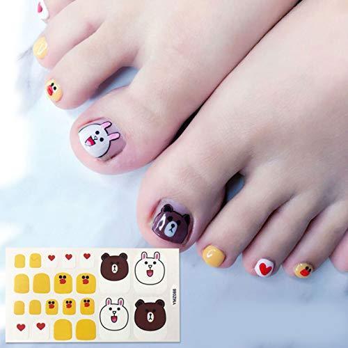 Nail sticker only manicure nail art nail wrap nail accessories women ladies present gift cute popular fashionable senior nail seal -6 sheets stick toenail