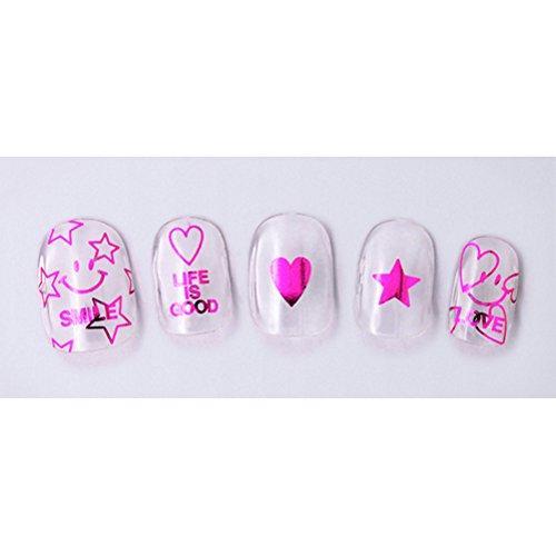 TSUMEKIRA (Tsumekira) nail seal Jingu Asami Produce 10 metallic message pink SG-PRD-112 1 sheet multi-color