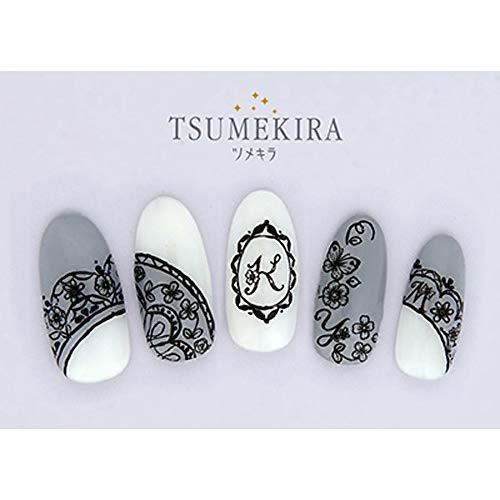 TSUMEKIRA (Tsumekira) nail seal alphabet Miki Takei black NN-ALP-302 1 sheet