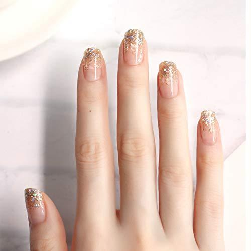 HuangHM stick only color regardless of the special design Nail Sticker Art lap lame gradient crystal best for everyday use season of manicure damage not thin lame 100% Gel Polish gel nail seal Japanese designers