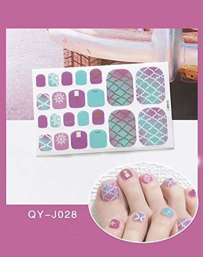 ANPHSIN foot nail sticker -10 sheets nail seal toenails stick only with private for a variety of pattern foot a manicure gloss file nail art nail wrap nail accessories women Ladies cute nail ornate