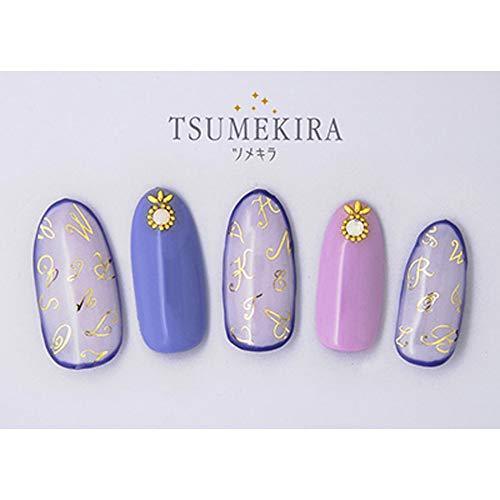 TSUMEKIRA nail seal alphabet Gold SG-ALP-102 Art material