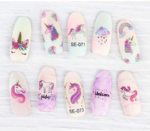 7-sheet set (about 300 kinds) nail seal Unicorn cute stick only children adult nail sticker eco material pregnant women can also be used