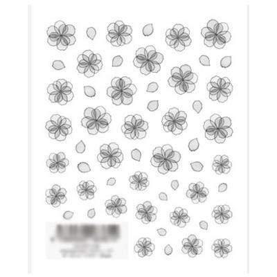 TSUMEKIRA (Tsumekira) nail seal es rrieenee × filer produce 1 Organza Flower Black ES-RXF-102