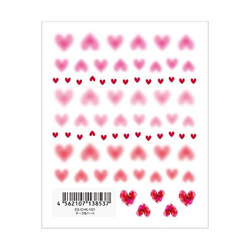 TSUMEKIRA (Tsumekira) nail seal es teak & heart ES-CHK-101 multi-color