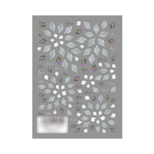 TSUMEKIRA (Tsumekira) nail seal Hanako produced 3 Chiffon fiore NN-HNK-103 1 sheet multi-color