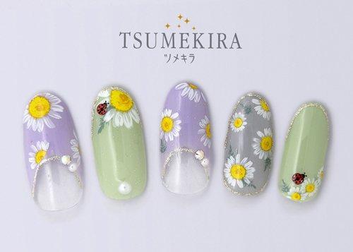 [Tsumekira] daisy nail seal