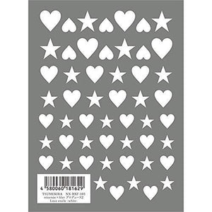 TSUMEKIRA (Tsumekira) nail seal rrieenee × filer produced 2 Love etoile-white-NN-RXF-103 1 sheet