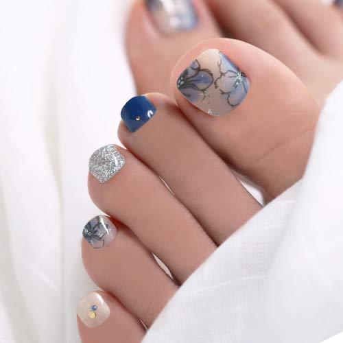 [GELATO FACTORY. Foot Nail seal [watercolor of transparent flower] put only manicure gel nails nail tip nail seal