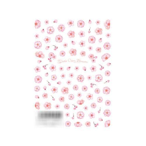 TSUMEKIRA (Tsumekira) nail seal Sakura 6 double cherry NN-SKR-601 1 sheet multi-color