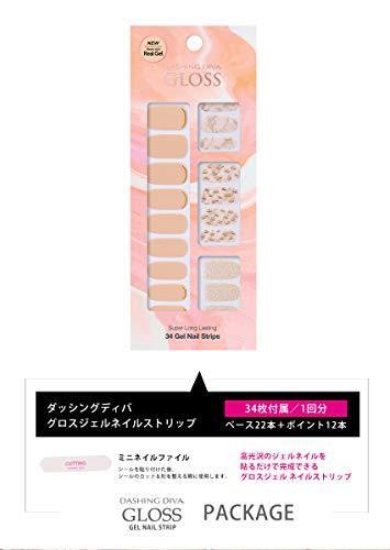 Dasshingude I Bas gloss gel nail strip DASHING DIVA Gloss Gel Nail Strip GVP_163JP original gel nail seal Vanila Romance