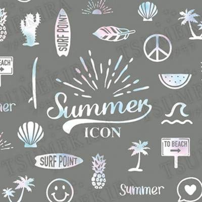 TSUMEKIRA (Tsumekira) nail seal summer icon white NN-SMI-101 white