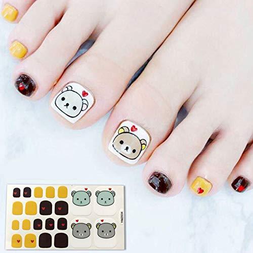 Nail sticker only manicure nail art nail wrap nail accessories women ladies present gift cute popular fashionable senior nail seal -6 sheets stick toenail