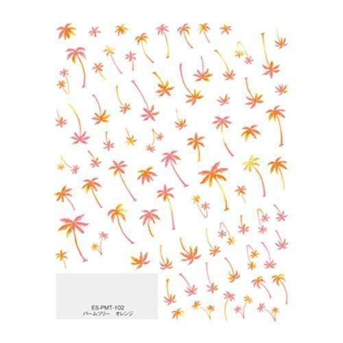 TSUMEKIRA (Tsumekira) nail seal es palm tree orange ES-PMT-102 multi-color