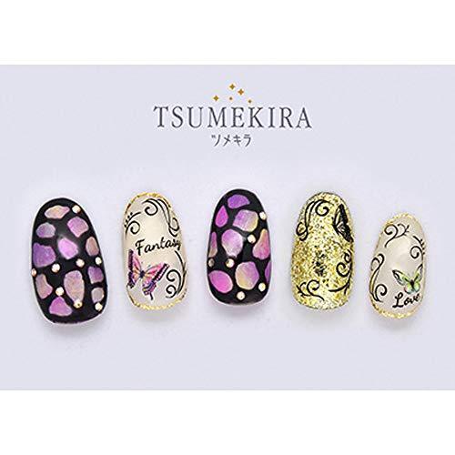 TSUMEKIRA (Tsumekira) nail seal Butterfly Pale color and white NN-BUT-201 1 sheet multi-color