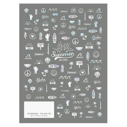 TSUMEKIRA (Tsumekira) nail seal summer icon white NN-SMI-101 white