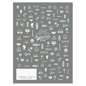 TSUMEKIRA (Tsumekira) nail seal summer icon white NN-SMI-101 white