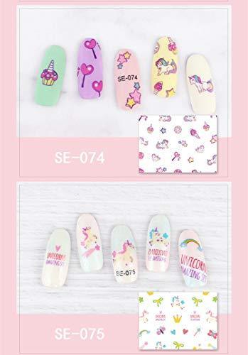 7-sheet set (about 300 kinds) nail seal Unicorn cute stick only children adult nail sticker eco material pregnant women can also be used