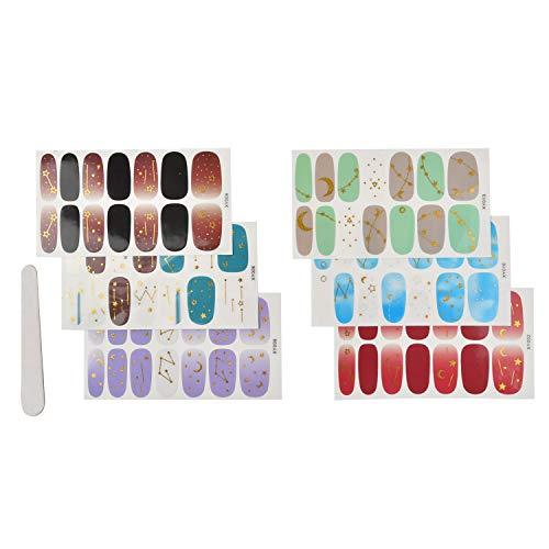 Nail seal nail without nail sticker 6 piece set damage pasting stickers gel nail seal Christmas cute strawberry gorgeous Santa Claus Ladies' gifts popular senior nail accessories (J)