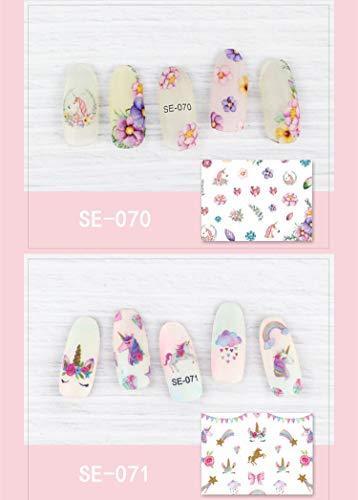 7-sheet set (about 300 kinds) nail seal Unicorn cute stick only children adult nail sticker eco material pregnant women can also be used