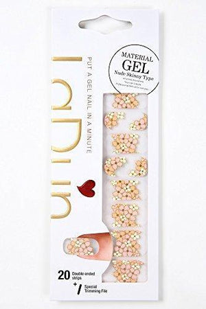 Celebrity LaDun (Radoyun) Gel nail seal beige flower 1 sheet (20 pieces)