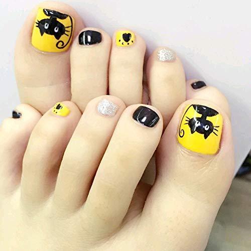 LATTCURE nail stickers foot "132 pieces / 6 pieces" nail seal gift cute popular only in the gel nail stick for stylish top feet with complete nail file