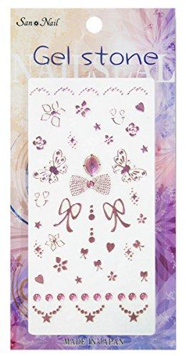 Gel Stone ribbon pink