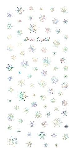 TSUMEKIRA (Tsumekira) nail seal Snow Crystal Rainbow SG-YUK-103 1 sheet multi-color