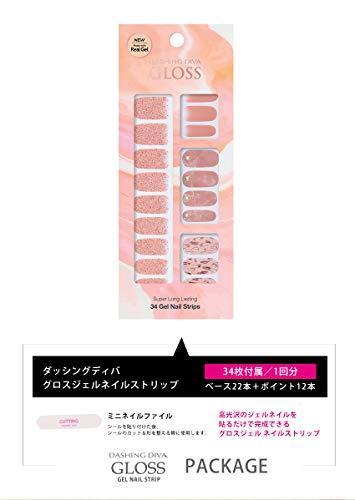 Dasshingude I Bas gloss gel nail strip DASHING DIVA Gloss Gel Nail Strip GVP_164JP original gel nail seal Petal Crush