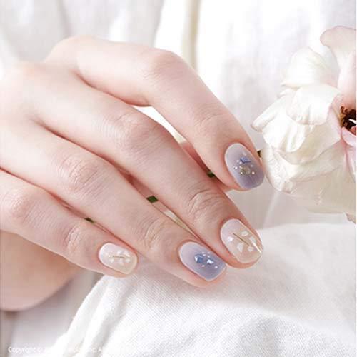 [GELATO FACTORY. ] Nail seal [transparent light blue shell] put only manicure gel nails nail tip nail seal Nail parts self-nail