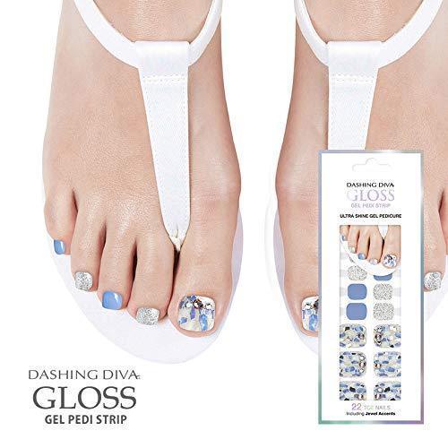 Dasshingude I Bas gross Gel Pedy strip DASHING DIVA Gloss Gel Pedi Strip GPS16-DURY + Original Gel nail seal