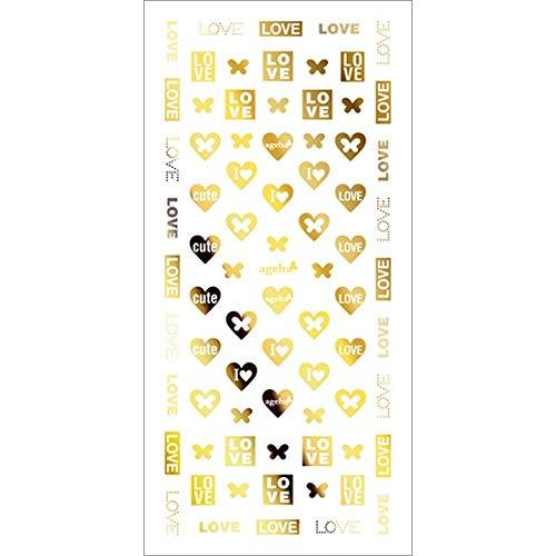 TSUMEKIRA (Tsumekira) nail seal ageha produce 4 ageha mix metallic gold SG-AGE-114 1 sheet multi-color