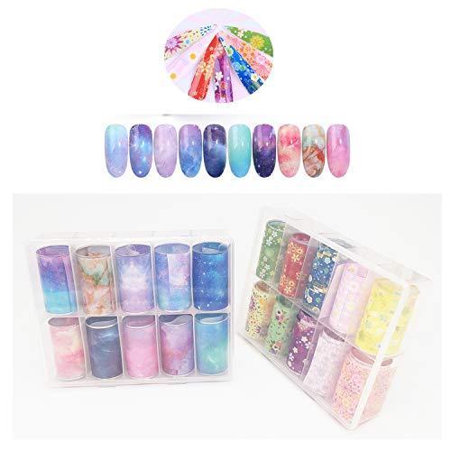 Nail sticker 20 sheets pattern starry sky nail foil design foil transfer sheet design foil transfer sheet nail foil lace ladies nail seal Nail Art Nail Accessories